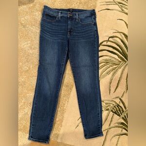 J.Crew 8” Mid Rise Skinny Jeans Women Size 28 Dark Wash Stretch Denim